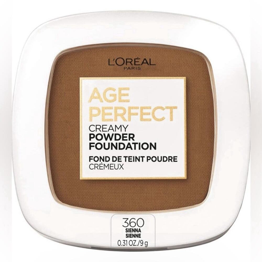 L’OREAL Paris Age Perfect Creamy Powder Foundation Compact 360 Sienna 0.31‎ oz